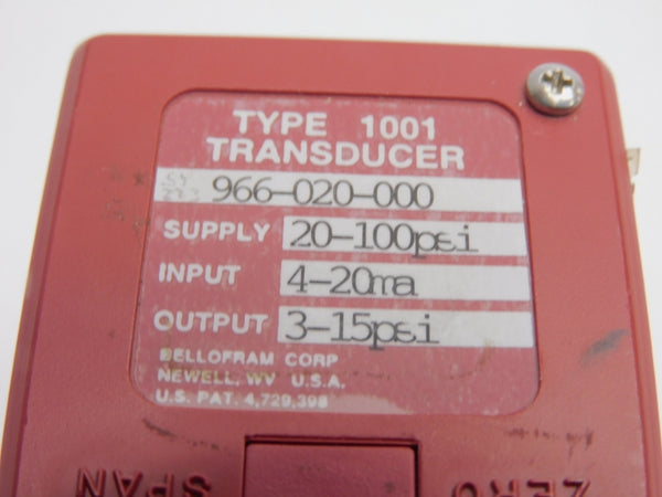 BELLOFRAM 966-020-000 20-100PSI UNMP