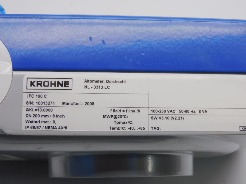KROHNE IFC100C VER. 3.10 100-230VAC NSNP