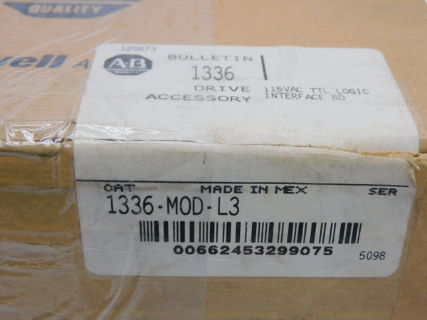 ALLEN BRADLEY 1336-MOD-L3 REV. 01 115VAC (BR/WH) NSMP