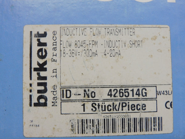 BURKERT 8045-FPM 426514G 18-36V NSMP