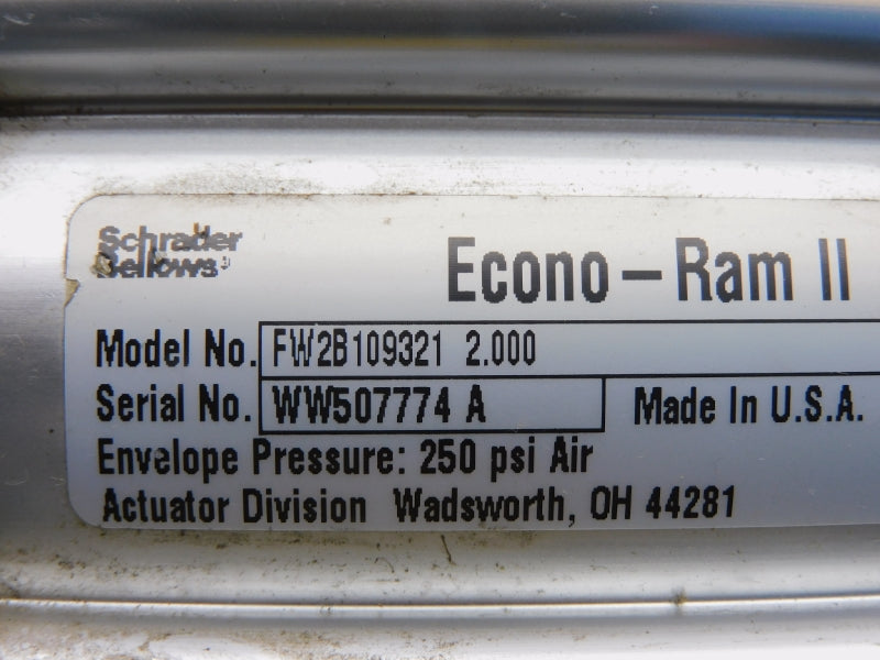 SCHRADER BELLOWS FW2B109321 250PSI 2.00" NSNP