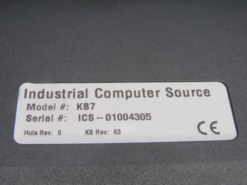 INDUSTRIAL COMPUTER SOURCE KB7 REV. 63 NSNP