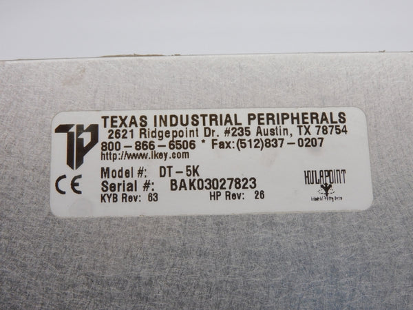 TEXAS INDUSTRIAL PERIPHERALS DT-5K REV. 63 UNMP