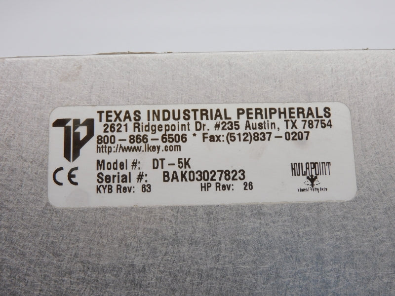 TEXAS INDUSTRIAL PERIPHERALS DT-5K REV. 63 UNMP