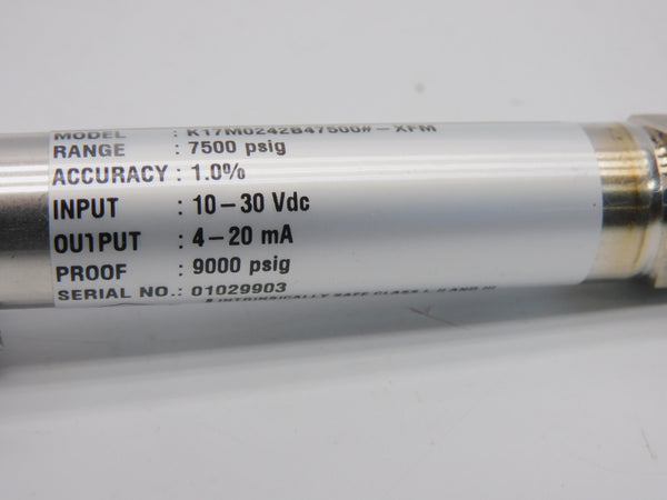 ASHCROFT K17M0242B47500#-XFM 10-30VDC 7500PSI NSMP