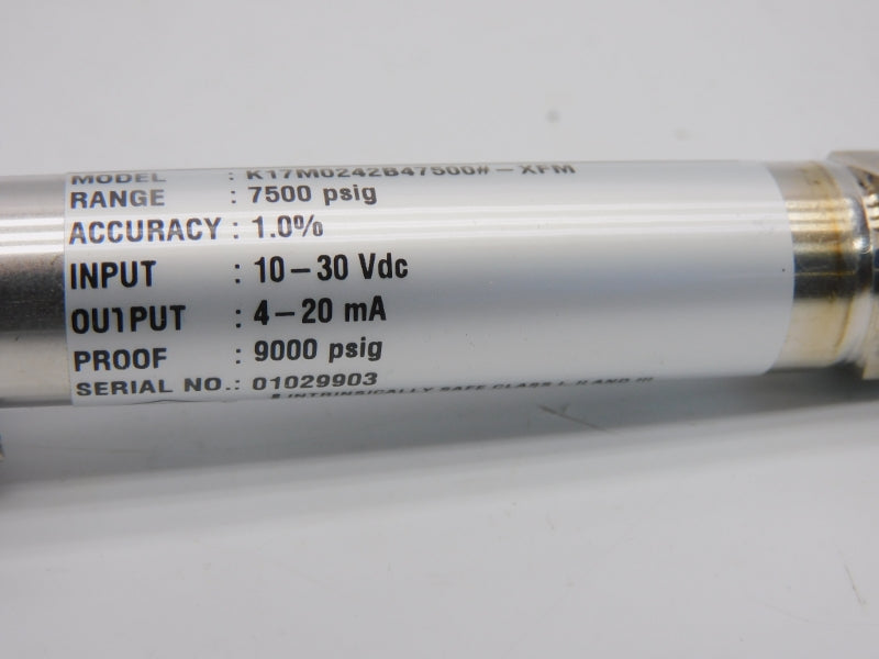 ASHCROFT K17M0242B47500#-XFM 10-30VDC 7500PSI NSMP