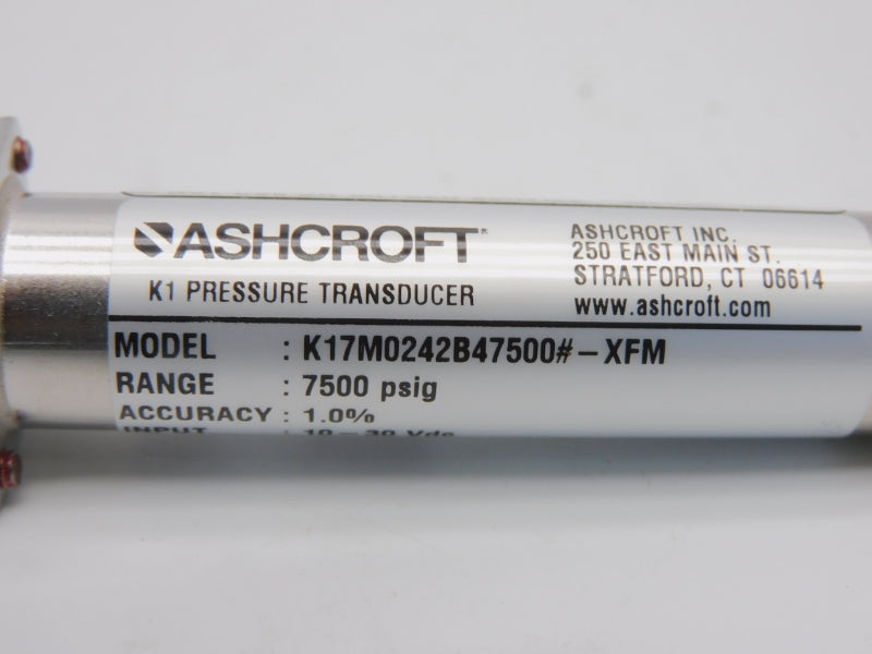 ASHCROFT K17M0242B47500#-XFM 10-30VDC 7500PSI NSMP