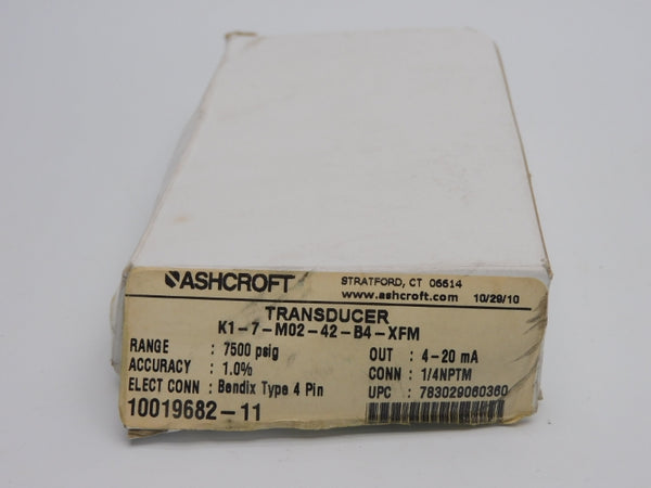ASHCROFT K17M0242B47500#-XFM 10-30VDC 7500PSI NSMP