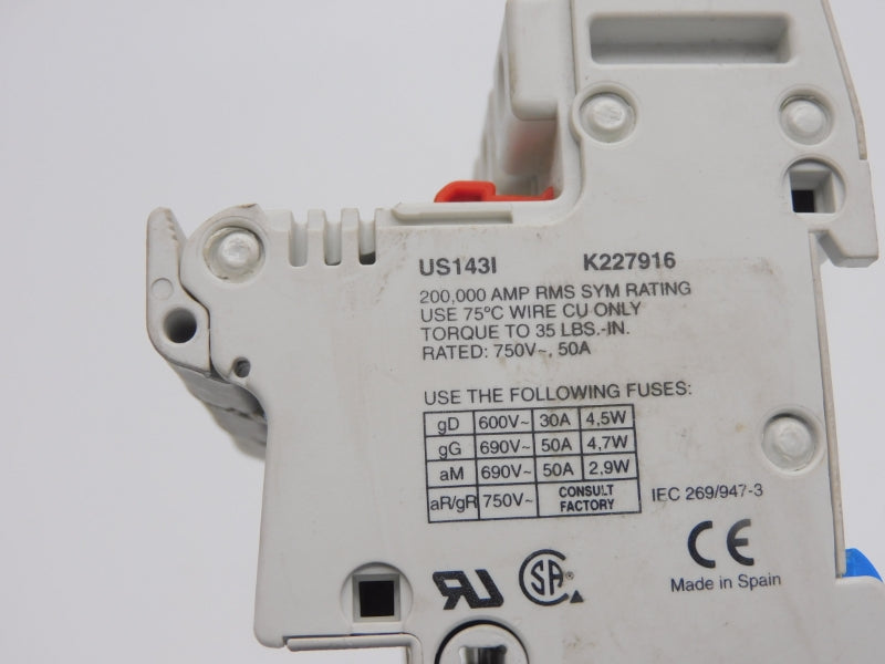 FERRAZ SHAWMUT US143I 750V 50A UNMP