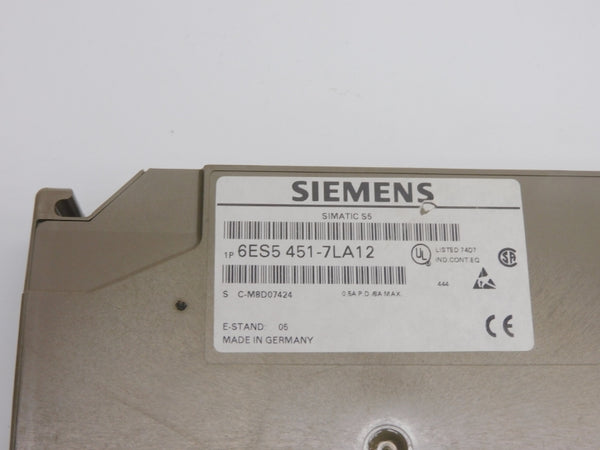 SIEMENS 6ES5451-7LA12 24VDC 8A (NO TERMINAL) UNMP