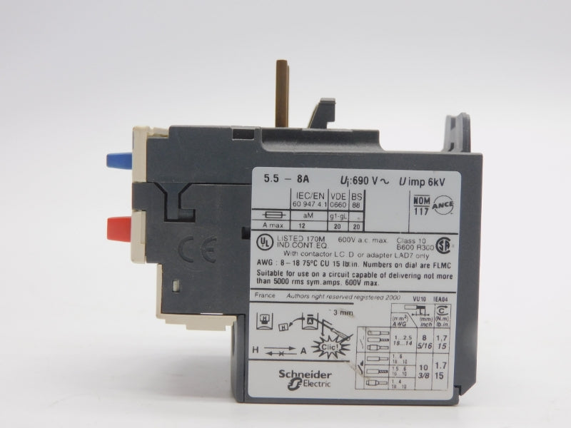 TELEMECANIQUE LRD12 690V 5.5-8A NSNP