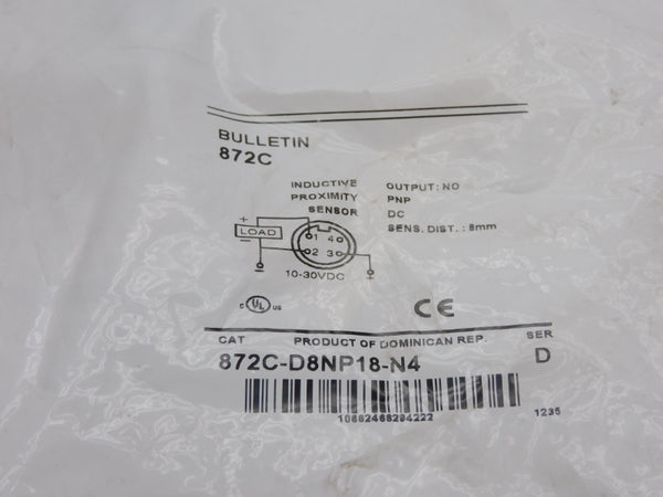 ALLEN BRADLEY 872C-D8NP18-N4 SER. D 10-30VDC NSMP