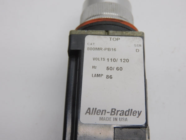 ALLEN BRADLEY 800MR-PB16 SER. D 110/120V NSNP