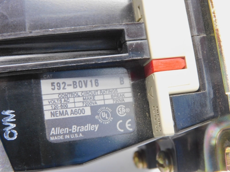 ALLEN BRADLEY 592-BOV16 SER. B 120-600VAC UNMP