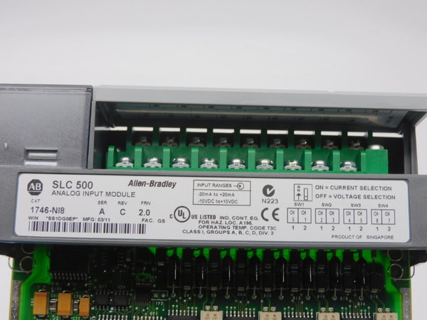 ALLEN BRADLEY 1746-NI8 SER. A F/W 2.0 REV. C 10VDC NSNP