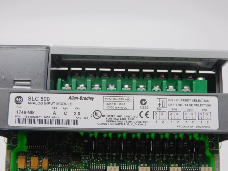 ALLEN BRADLEY 1746-NI8 SER. A F/W 2.0 REV. C 10VDC NSNP
