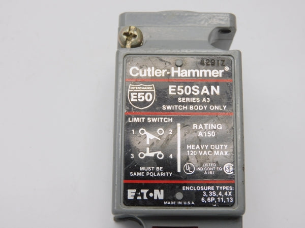CUTLER HAMMER E50SAN SER. A3 120VAC UNMP