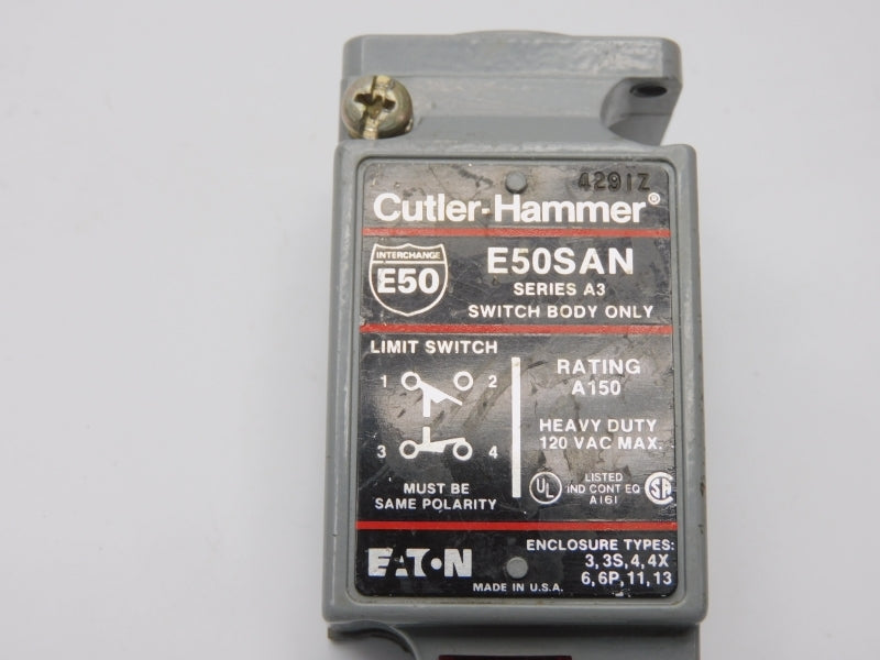 CUTLER HAMMER E50SAN SER. A3 120VAC UNMP