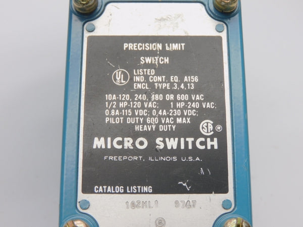MICRO SWITCH 102ML1 600VAC 10A (GREY) UNMP