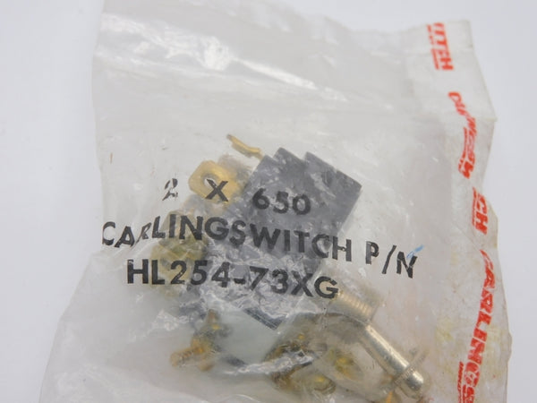 CARLING SWITCH HL254-73XG 2X650 250VAC 10A NSMP