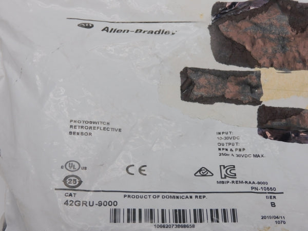 ALLEN BRADLEY 42GRU-9000 SER. B 10-30VDC NSMP