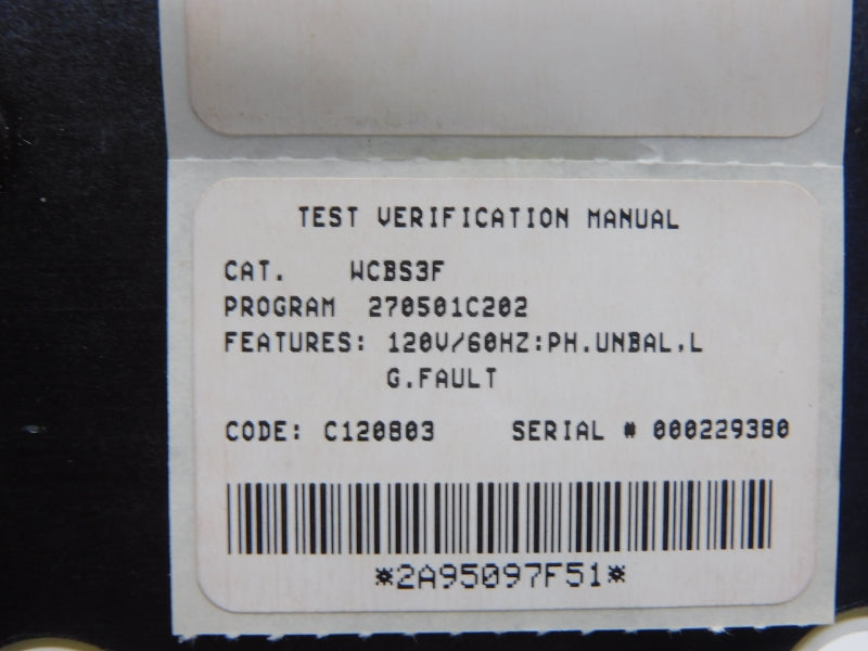 STARTER CIRCUIT CARD WCBS3F 120V NSNP
