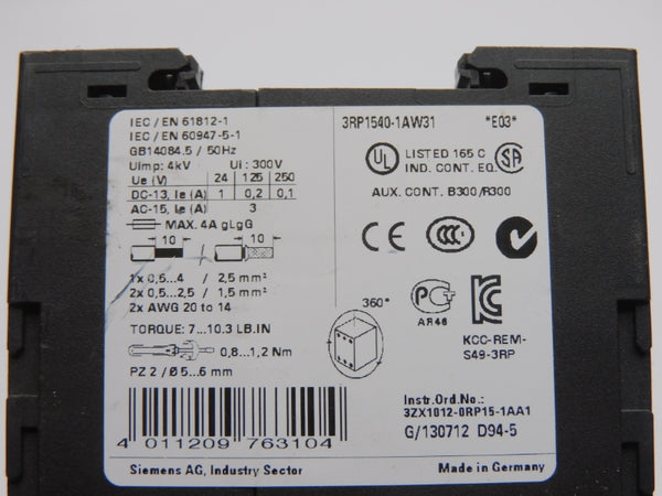 SIEMENS 3RP1540-1AW31 300V NSNP