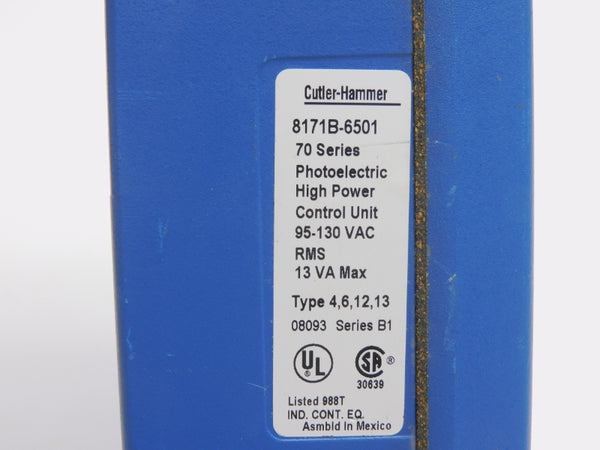 CUTLER HAMMER 8171B-6501 SER. B1 95-130VAC (AS PICTURED) NSNP