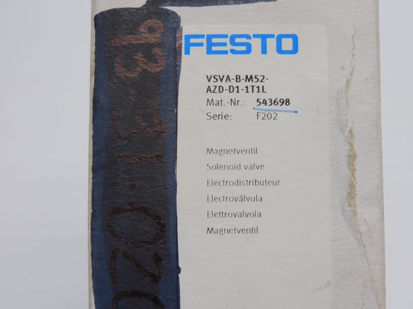 FESTO VSVA-B-M52-AZD-D1-1T1L 543698 24VDC 40-145PSI NSMP