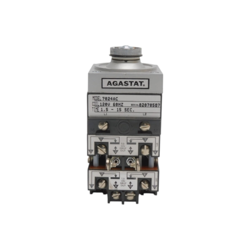 AGASTAT 7024AC 120V 1.5-15S (AS PICTURED)(NO KNOB) NSNP