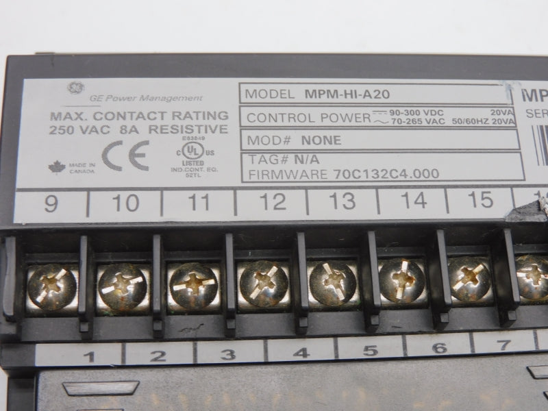 GENERAL ELECTRIC MPM-HI-A20 90-300VDC 8A (AS PICTURED) UNMP