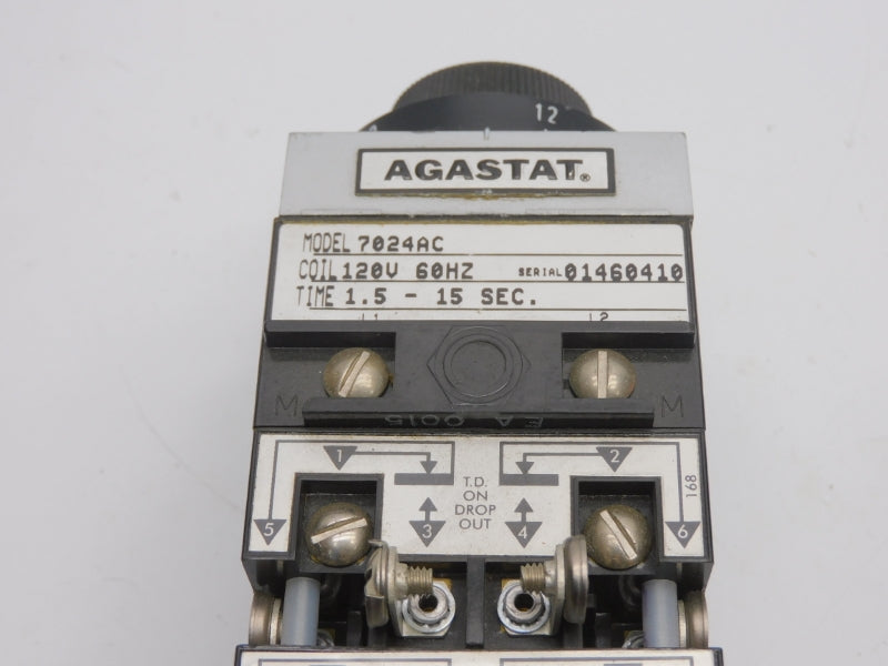 AGASTAT 7024AC 120V 1.5-15S (AS PICTURED) NSNP