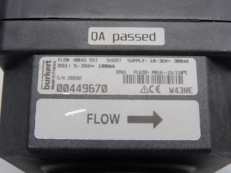 BURKERT 8045SST 00449670 5-36V NSNP