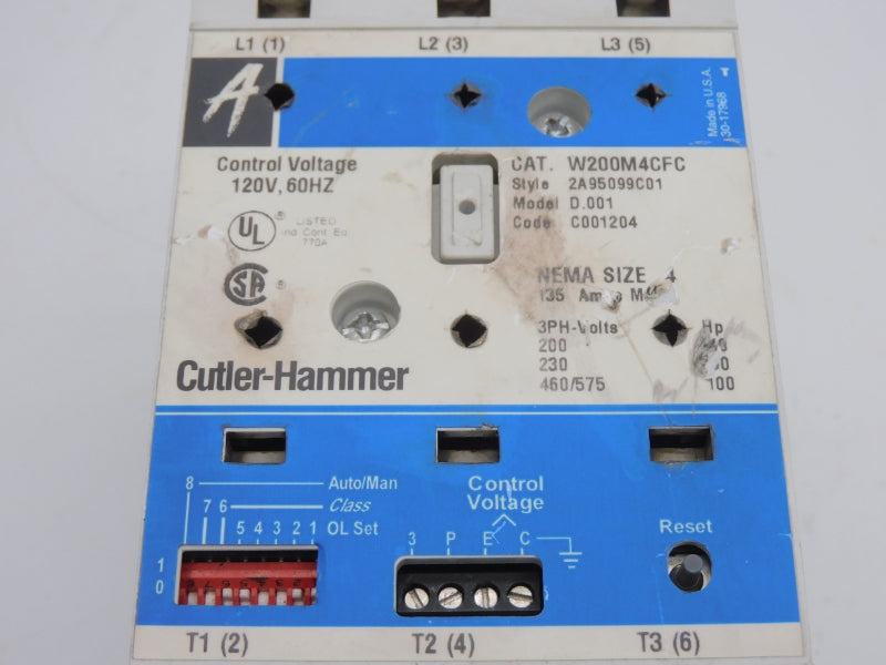 CUTLER HAMMER W200M4CFC 120V 135A UNMP