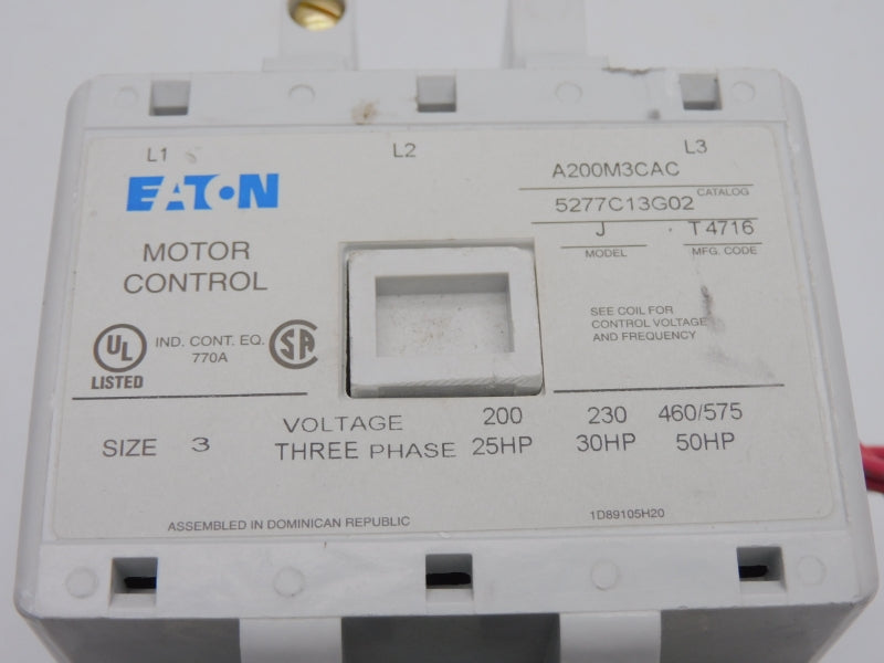 EATON A200M3CAC 110/120V (AS IS) UNMP