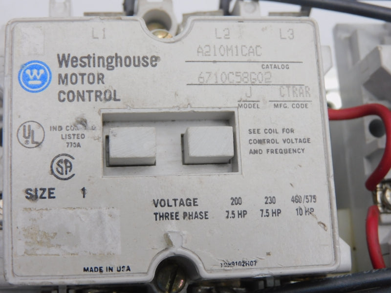 WESTINGHOUSE A210M1CAC 110/120V UNMP