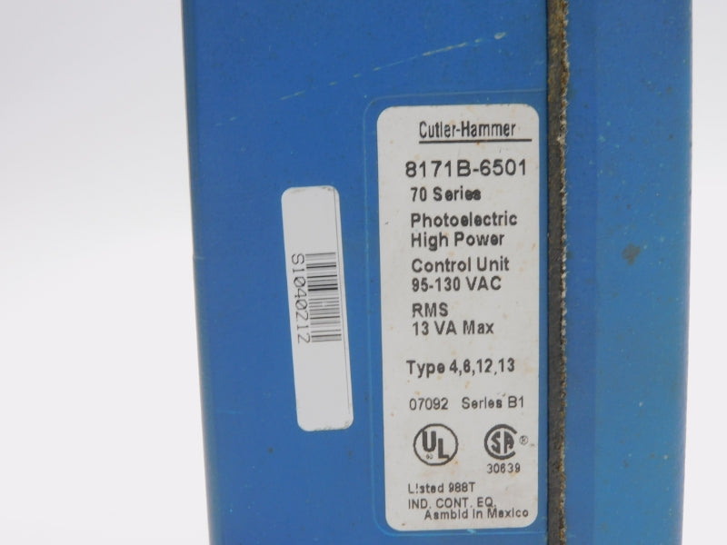 CUTLER HAMMER 8171B-6501 SER. B1 95-130VAC UNMP