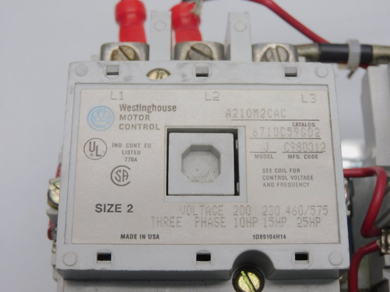 WESTINGHOUSE A210M2CAC 110/120V (AS IS) UNMP