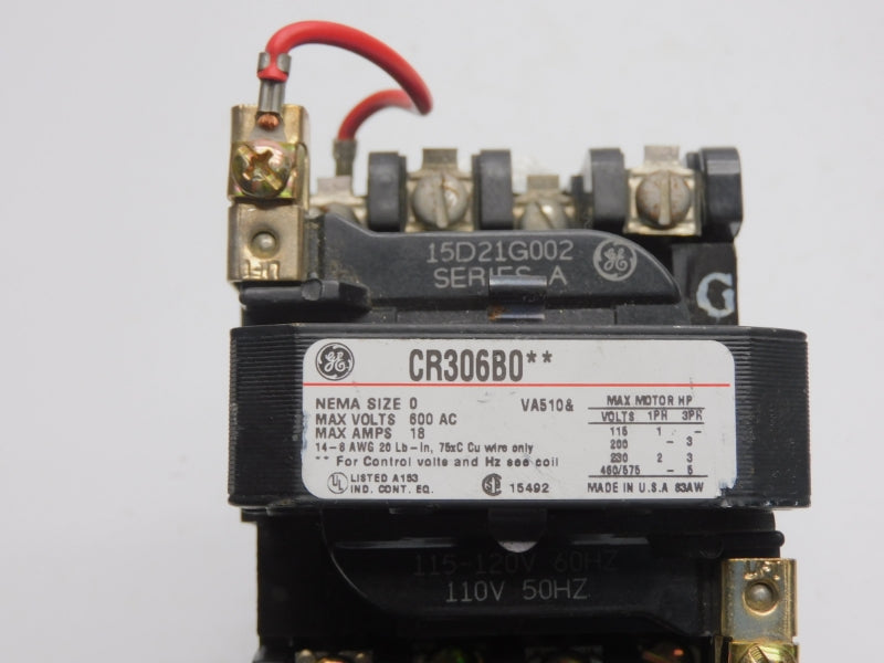 GENERAL ELECTRIC CR306B002ACAA 110/115-120V 18A UNMP
