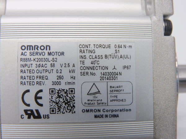 OMRON R88M-K20030L-S2 58V 2.5A NSMP