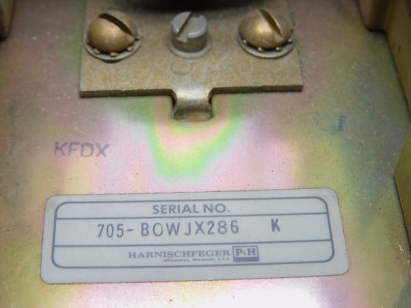 P&H HARNISCHFEGER 705-BOWJX286 SER. K 24V (AS IS) UNMP