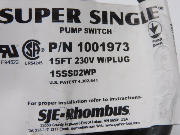 SJE-RHOMBUS 1001973 15SSD2WP 230V 15' NSNP