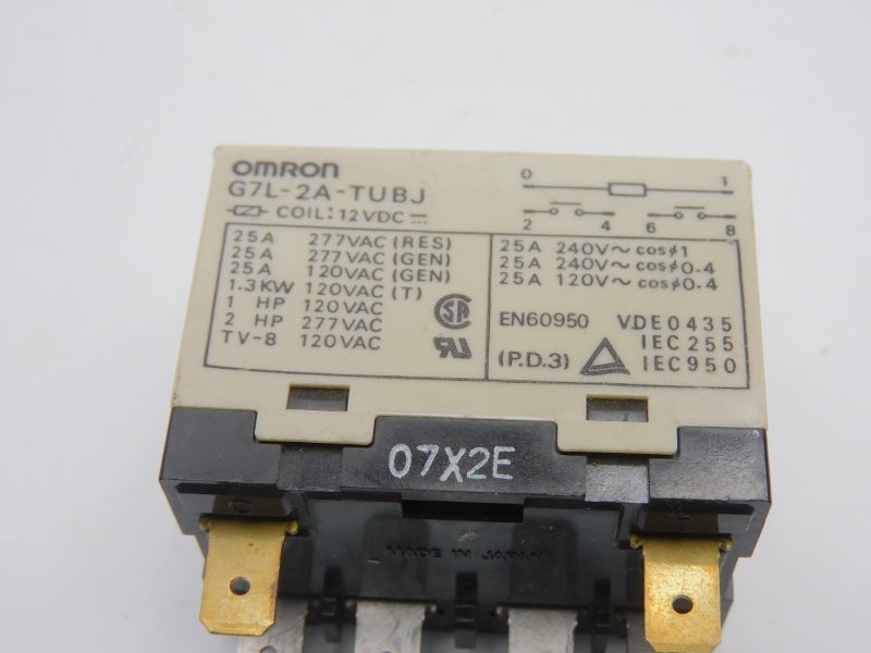 OMRON G7L-2A-TUBJ 12VDC 25A (AS PICTURED) UNMP