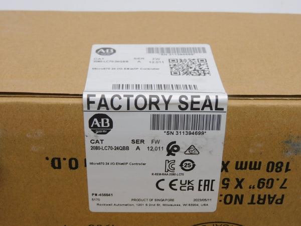 ALLEN BRADLEY 2080-LC70-24QBB SER. A F/W 12.011 DATE: 2023 NSFS