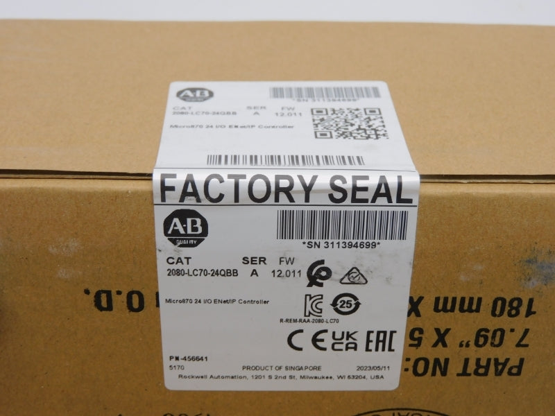 ALLEN BRADLEY 2080-LC70-24QBB SER. A F/W 12.011 DATE: 2023 NSFS