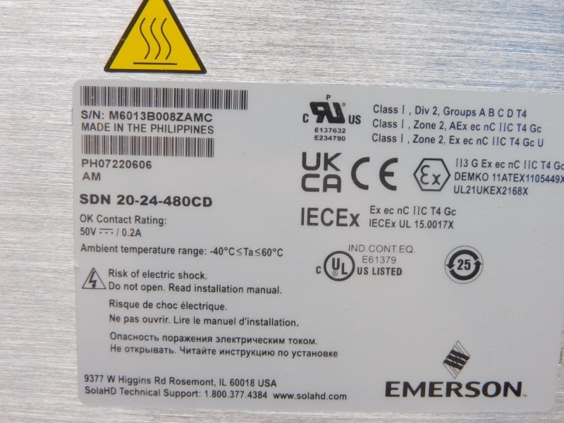 SOLA SDN20-24-480CD 380-480VAC 20A NSMP