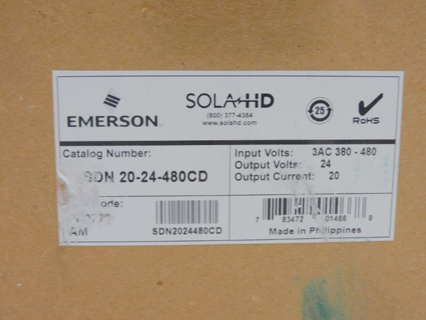 SOLA SDN20-24-480CD 380-480VAC 20A NSMP
