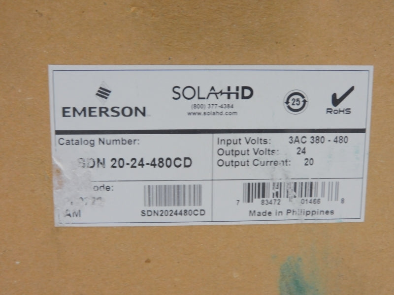 SOLA SDN20-24-480CD 380-480VAC 20A NSMP