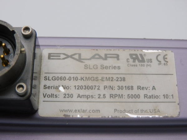 EXLAR SLG060-010-KMGS-EM2-238 30168 REV. A 230V 2.5A NSNP