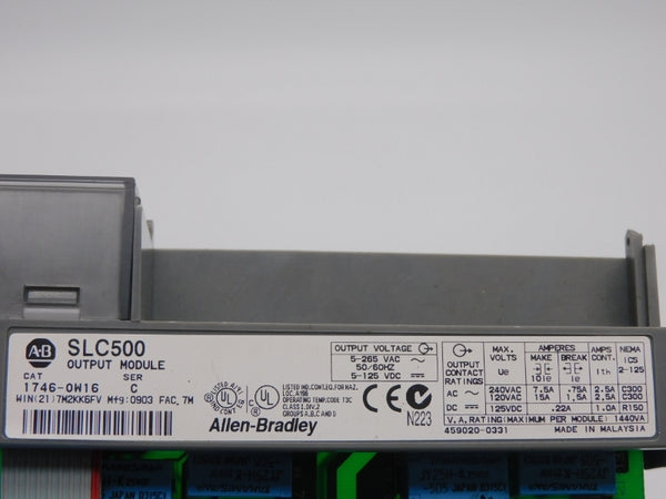 ALLEN BRADLEY 1746-OW16 SER. C 5-265VAC 15A (NO TERMINAL) UNMP